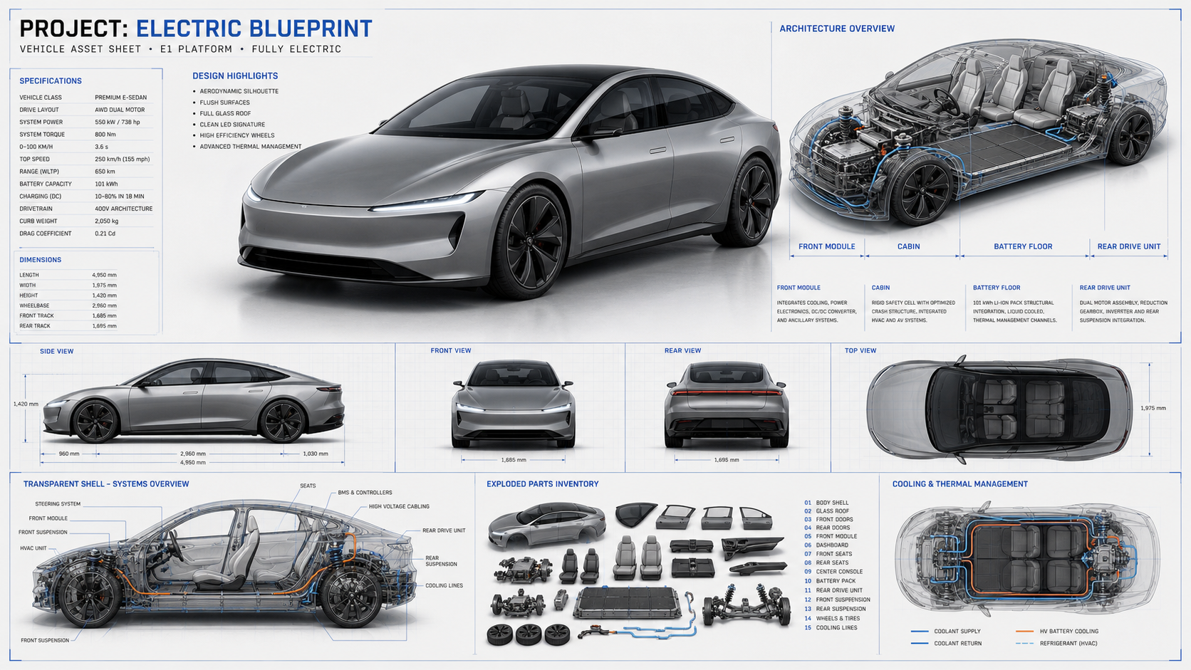 Electric Blueprint vehicle asset sheet